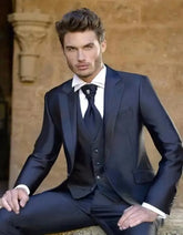 Men's Suits Blazer Stripe Navy Blue Notched Lapel Single Breasted Wedding Terno Outfits Luxury Masculino Costume Homme Slim Fit Same As Image 13